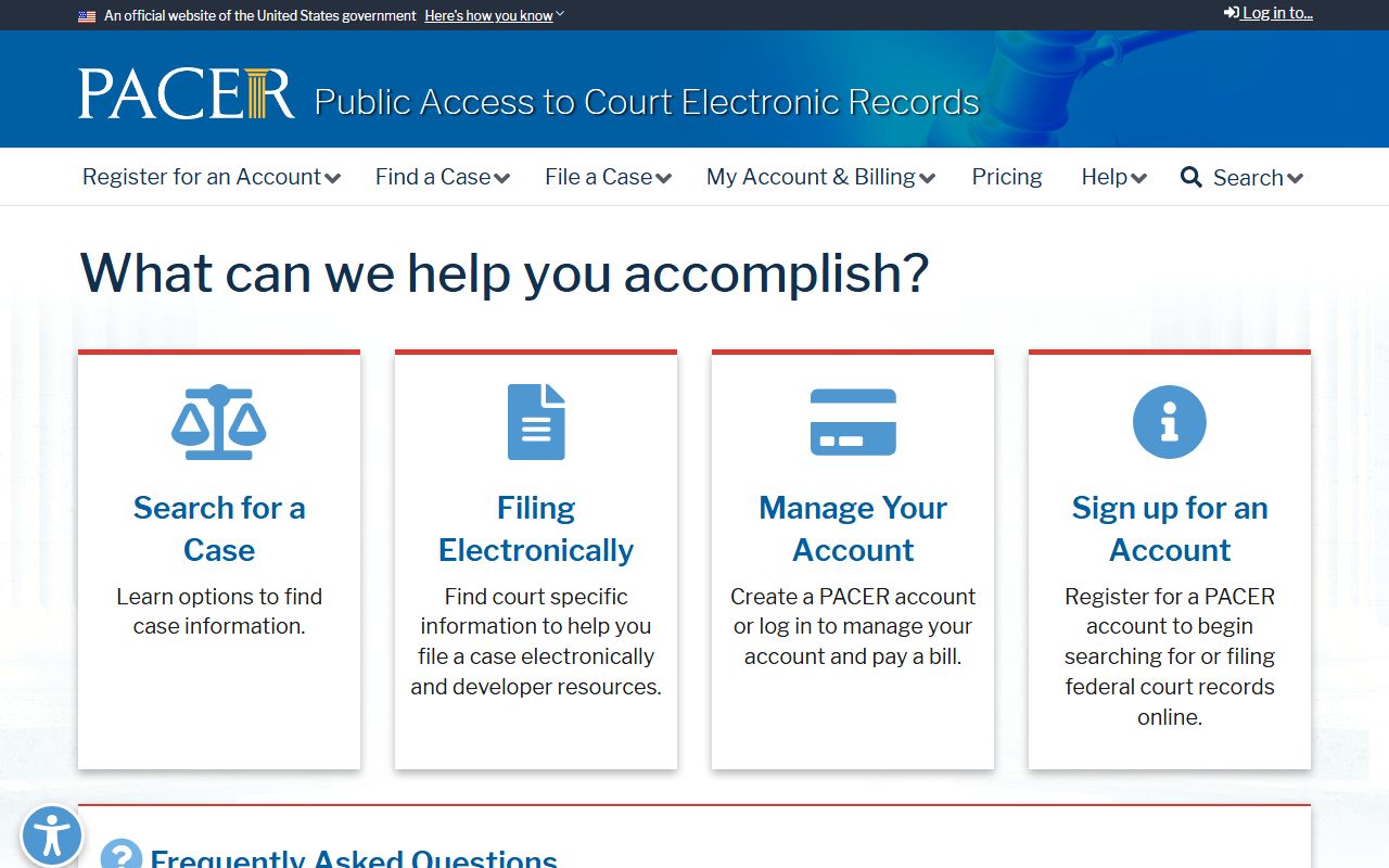 Rapides Parish Clerk of Court records PACER federal case access