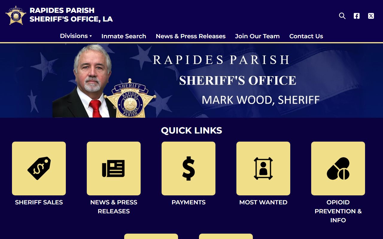 Rapides Parish court records Sheriff's Office official app homepage