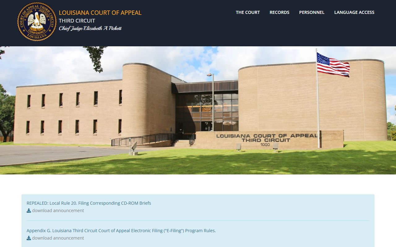Rapides Parish court records Louisiana Court of Appeal Third Circuit