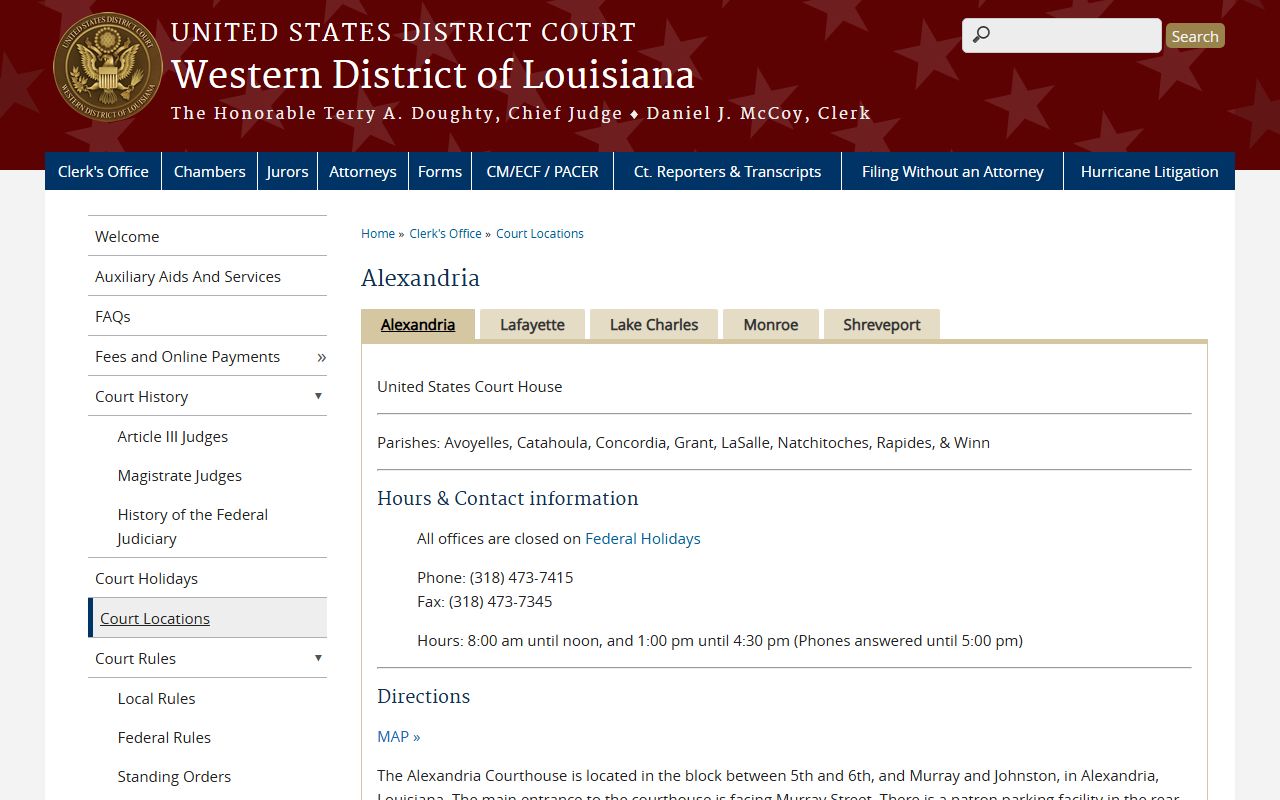 Rapides Parish probate records Western District Alexandria courthouse