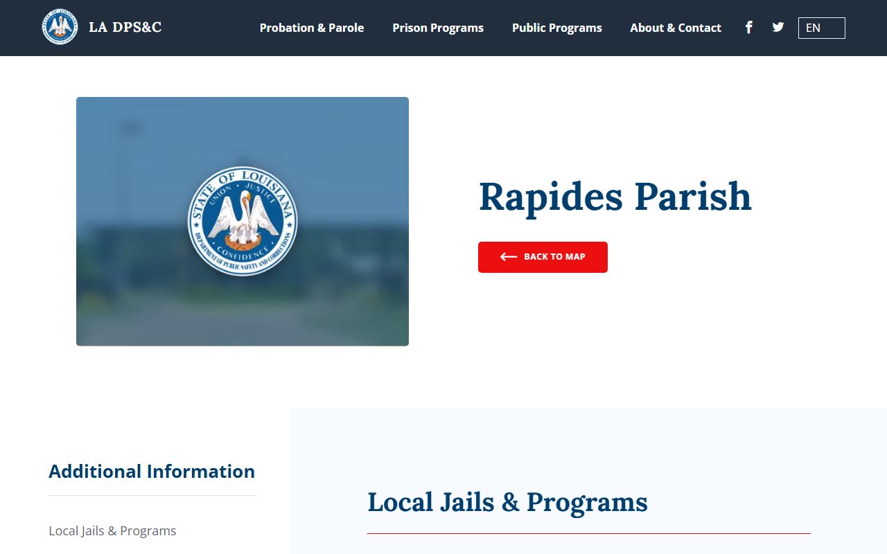 Rapides Parish traffic court records Louisiana DPS and Corrections location page